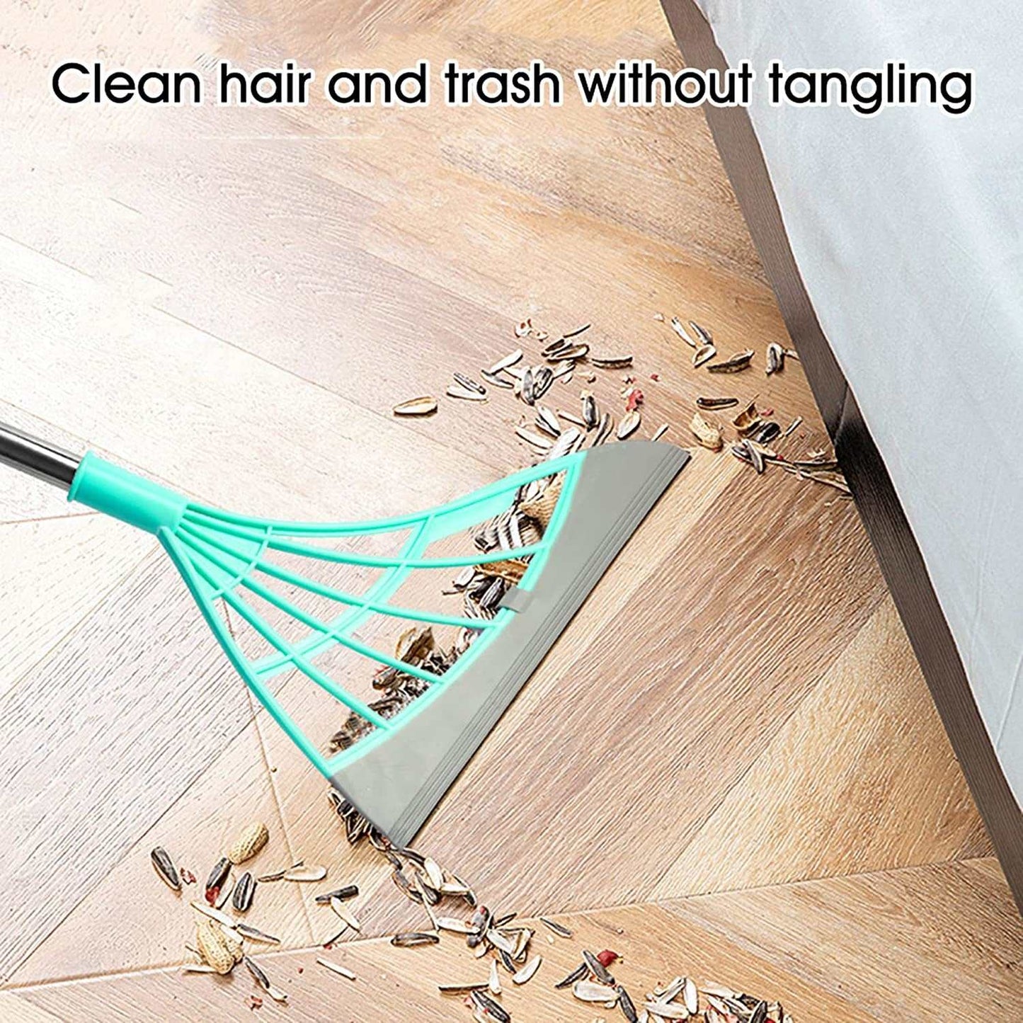 2-in-1 Silicone Broom with Squeegee and Hooks - DomesticWorx
