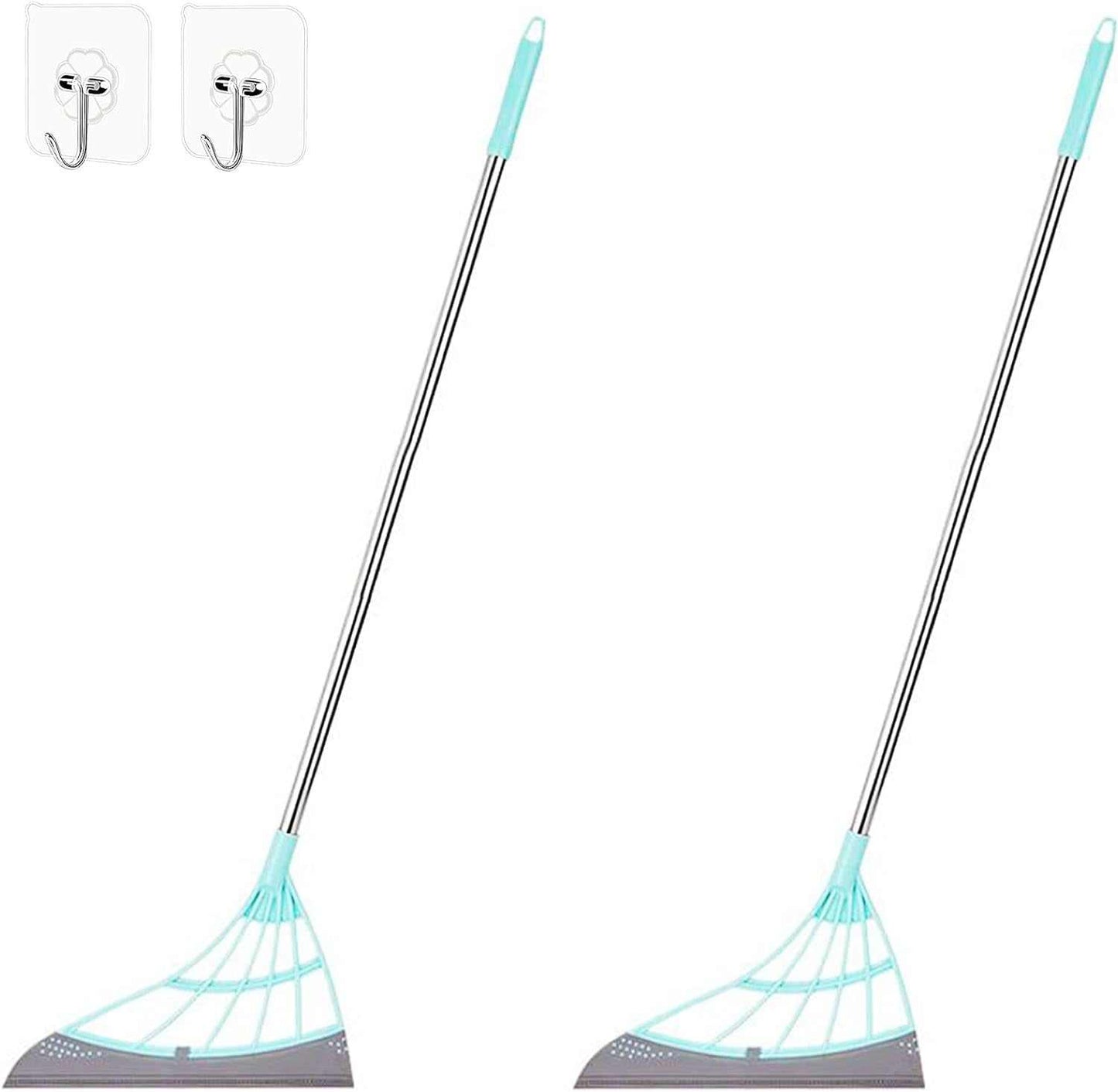 2-in-1 Silicone Broom with Squeegee and Hooks - DomesticWorx