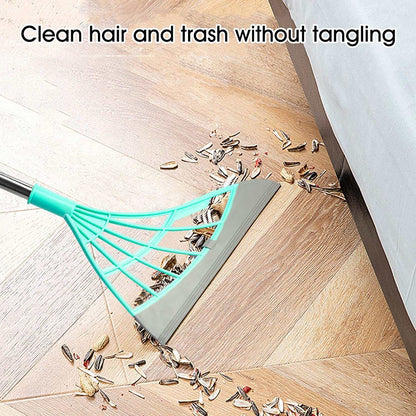 2-in-1 Silicone Broom with Squeegee and Hooks - DomesticWorx