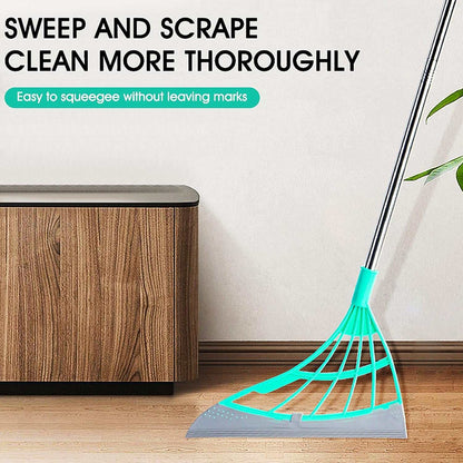 2-in-1 Silicone Broom with Squeegee and Hooks - DomesticWorx