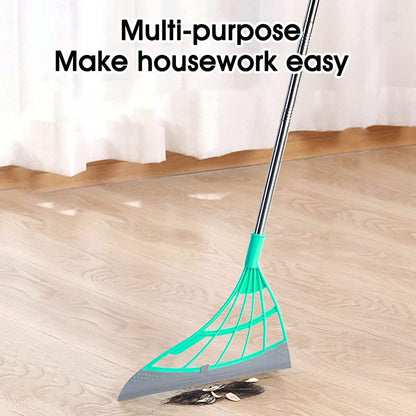 2-in-1 Silicone Broom with Squeegee and Hooks - DomesticWorx